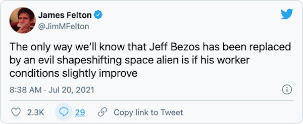 Jeff Bezos Went To Space Tweets (21 pics)