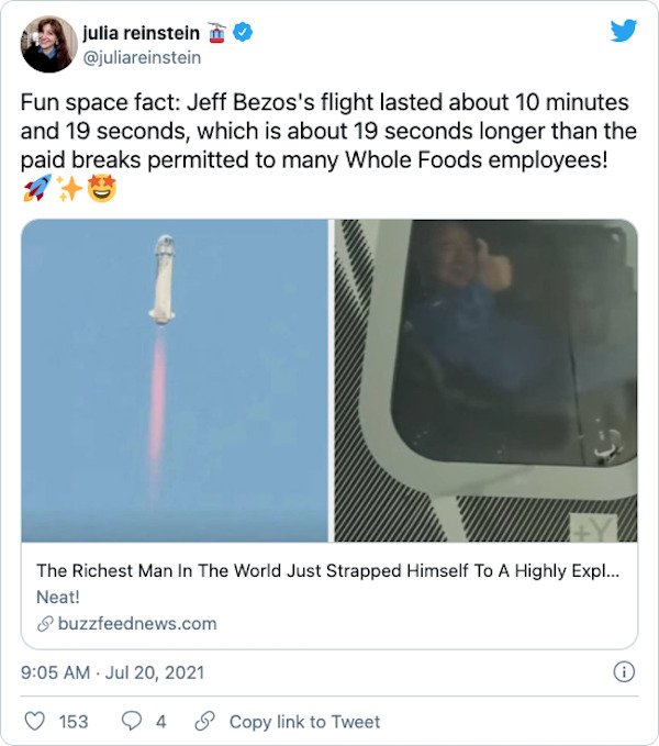 Jeff Bezos Went To Space Tweets (21 pics)