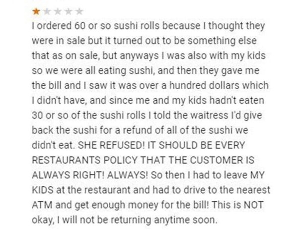 Weird Complaints Of Restaurant Visitors (17 pics)