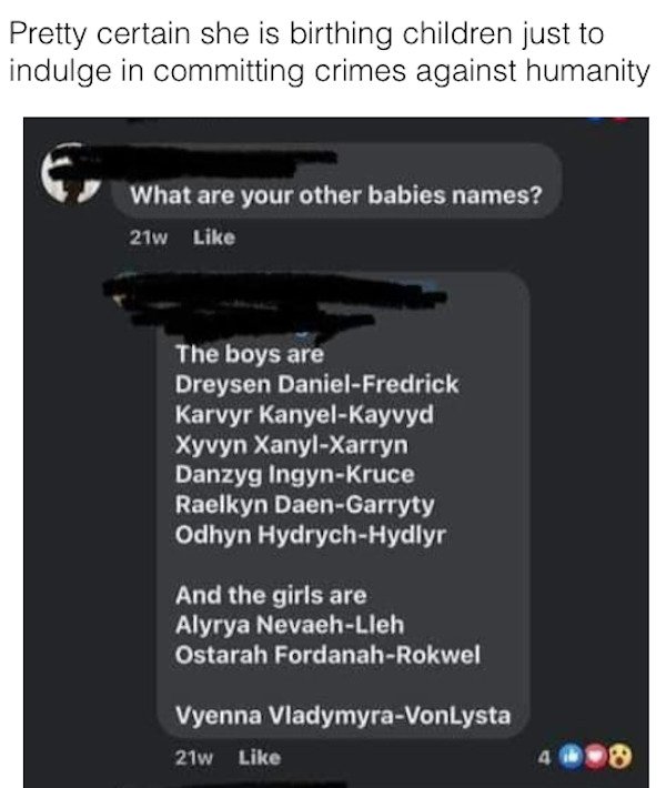 Weird And Funny Kids Names (23 pics)