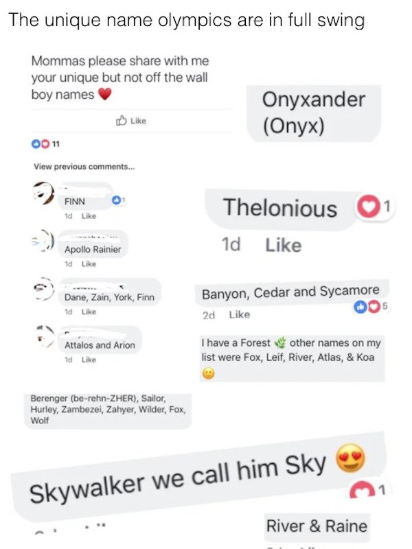 Weird And Funny Kids Names (23 pics)