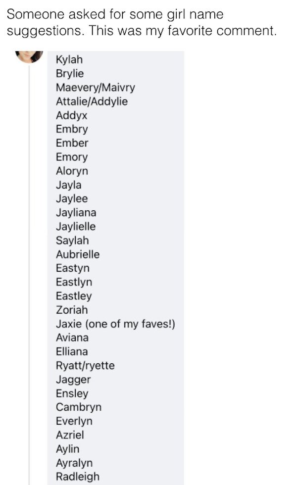 Weird And Funny Kids Names (23 pics)