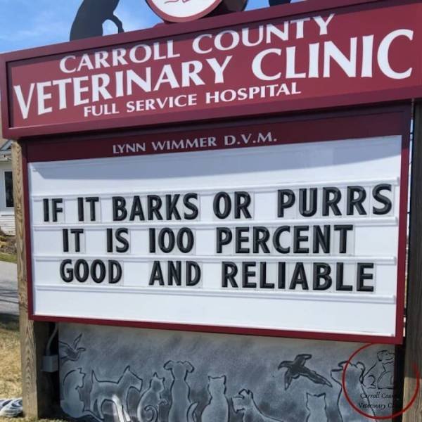 The Carroll County Veterinary Clinic Signs (30 pics)