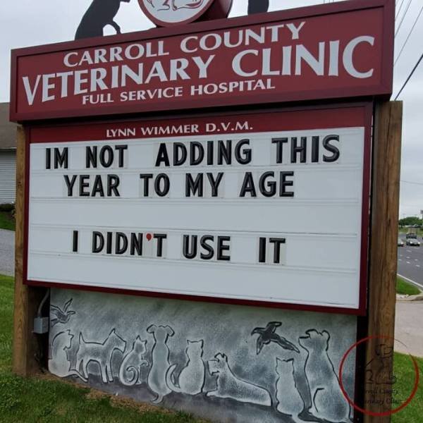 The Carroll County Veterinary Clinic Signs (30 pics)