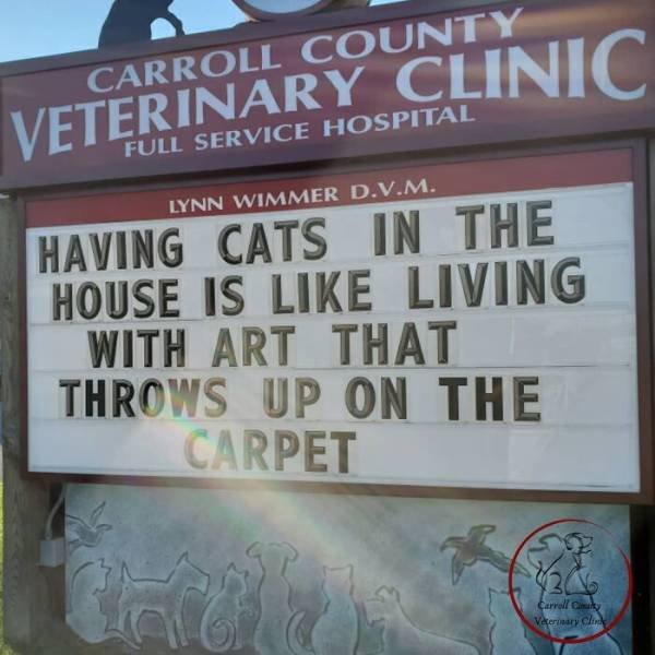 The Carroll County Veterinary Clinic Signs (30 pics)