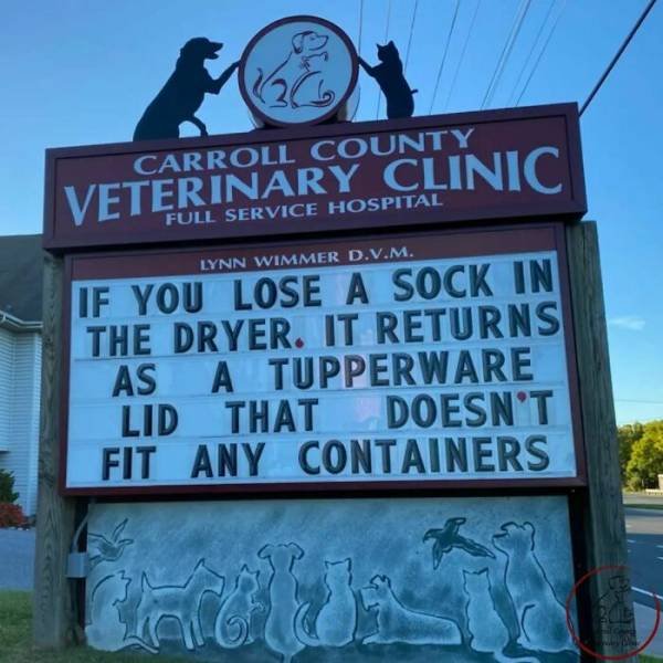 The Carroll County Veterinary Clinic Signs (30 pics)