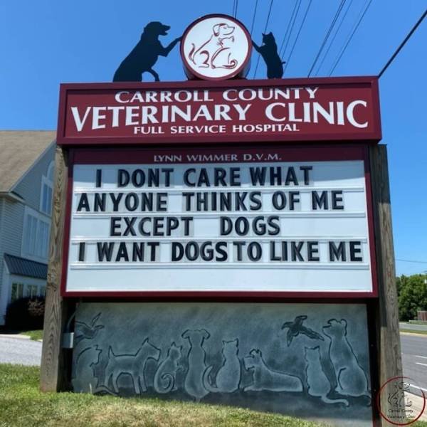 The Carroll County Veterinary Clinic Signs (30 pics)