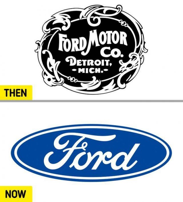 Popular Brand Logos: 50 Years Ago And Now (16 pics)