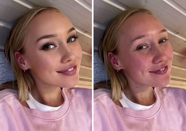 Women With And Without Makeup (25 pics)