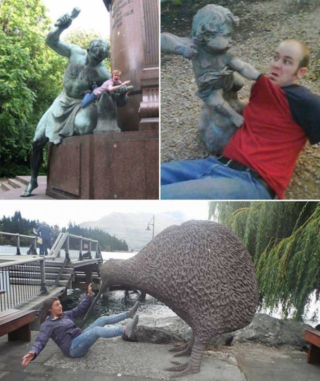 Statues That Attack People (22 pics)