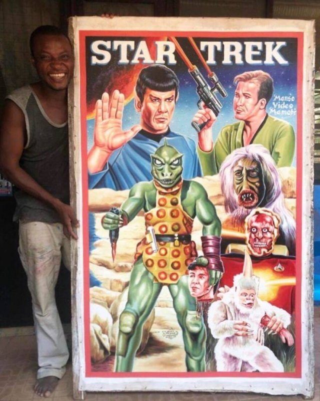 Weird African Hand-Painted Movie Posters (41 pics)
