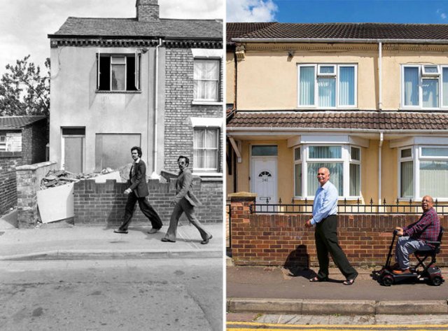 Photographer Recreates 40-Year-Old Photos With The Same Heroes (29 pics)