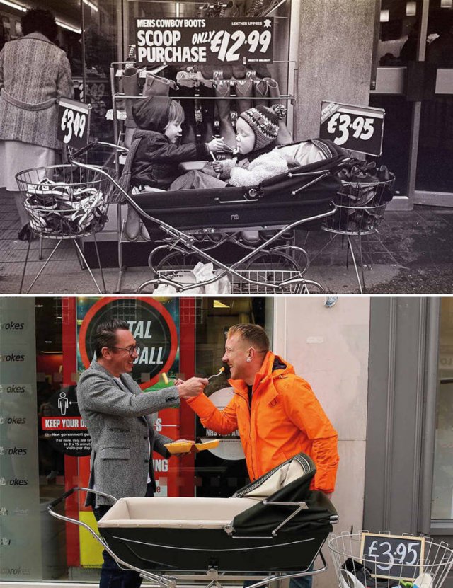 Photographer Recreates 40-Year-Old Photos With The Same Heroes (29 pics)