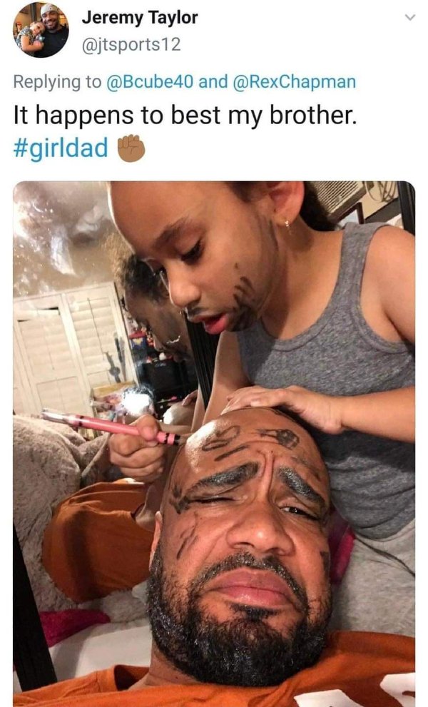 Daughters Do Makeup For Their Dads (25 pics)