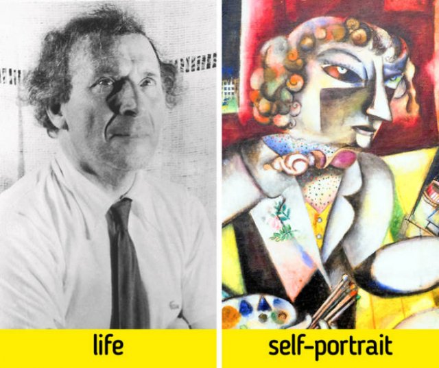Famous Painters: In Real Life And In Their Self-Portraits (16 pics)
