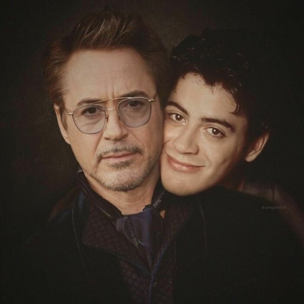 Celebrities With Their Younger Selves (32 pics)