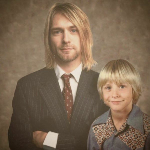 Celebrities With Their Younger Selves (32 pics)