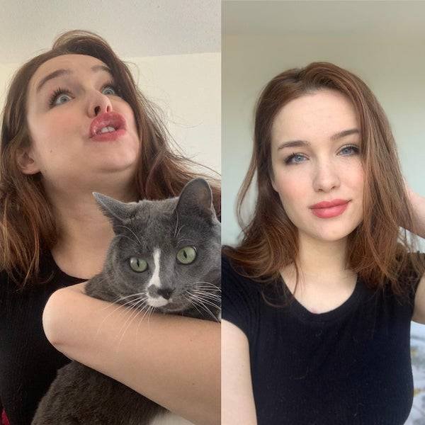 Funny Selfies VS Pretty Ones (18 pics)