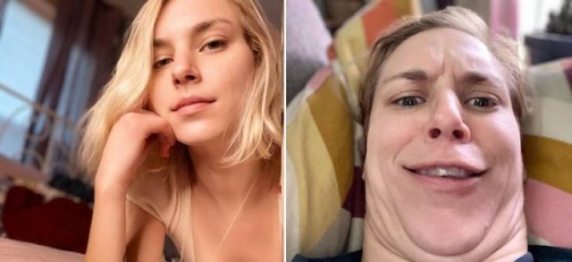 Funny Selfies VS Pretty Ones (18 pics)