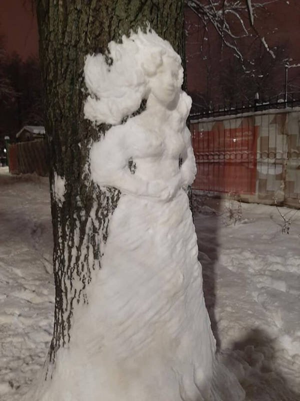 Snow Sculptures On Trees (20 pics)