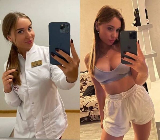 Girls With And Without Uniform (31 pics)