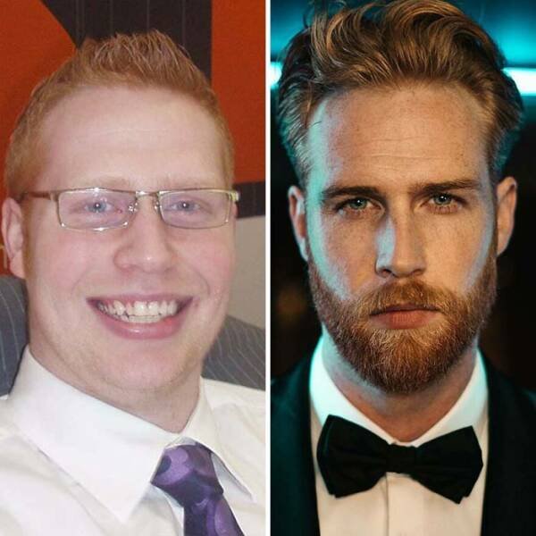 With And Without Beard (29 pics)