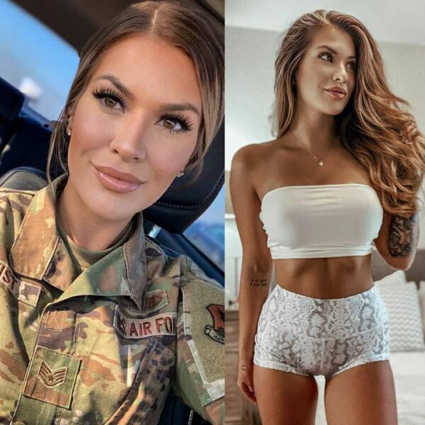 Girls With And Without Uniform (74 pics)
