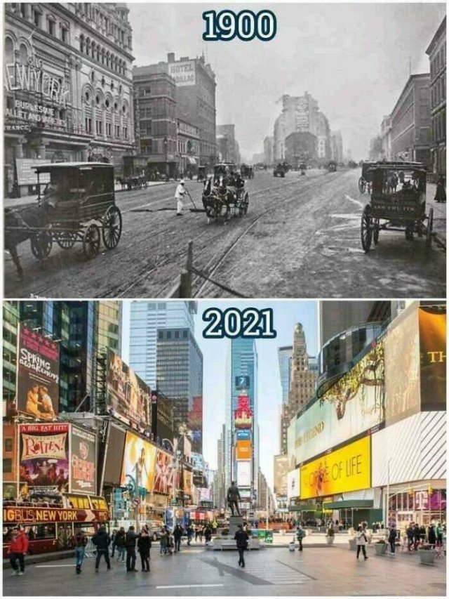 Interesting Places In Past And Now (32 pics)