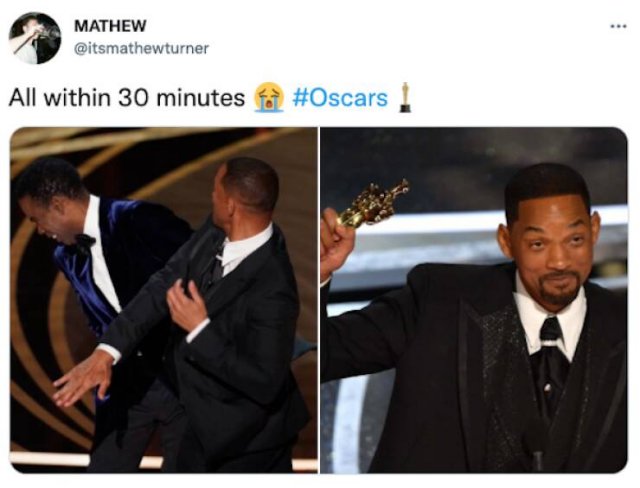 Internet’s Reactions To Will Smith Slapping Chris Rock (41 pics)