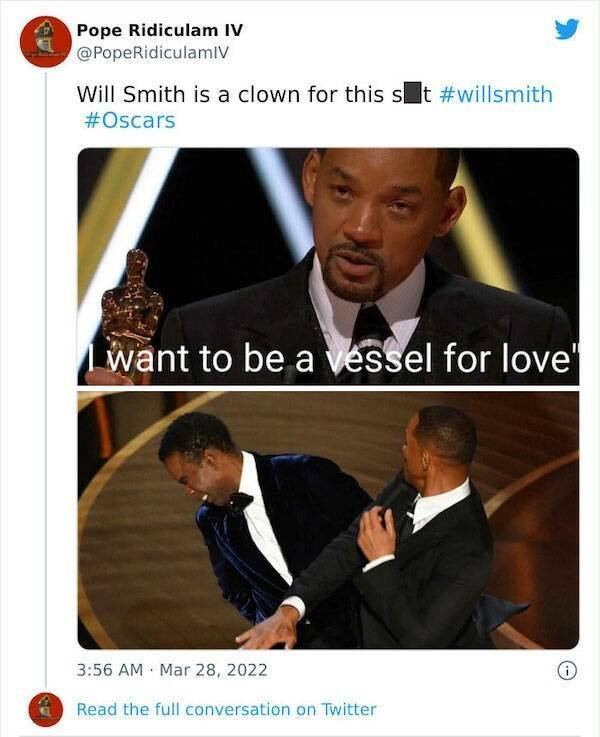 Internet’s Reactions To Will Smith Slapping Chris Rock (41 pics)