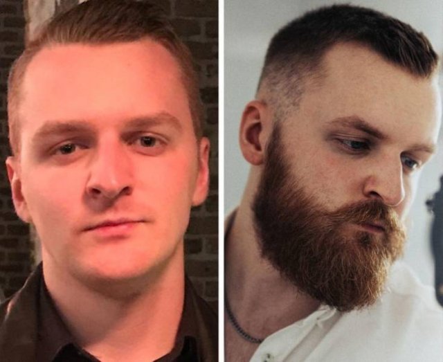 With And Without Beard (18 pics)