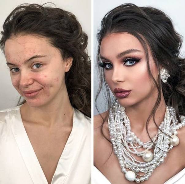 With And Without Makeup (20 pics)