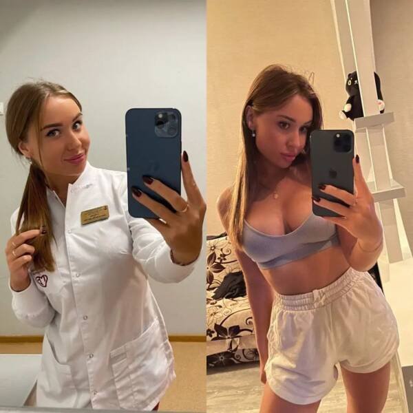 Girls With And Without Uniform (37 pics)