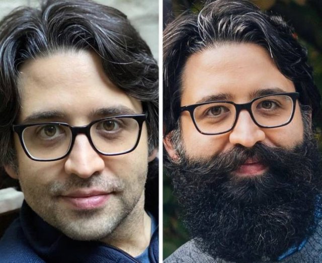 With And Without Beard (18 pics)