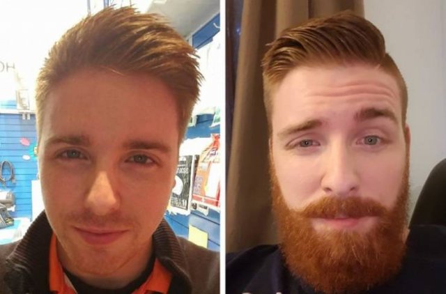 With And Without Beard (18 pics)