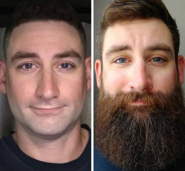 With And Without Beard (18 pics)