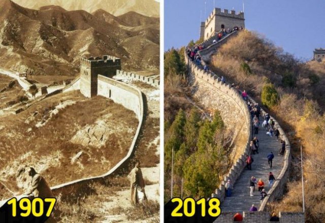Famous Places In The Past And Now (20 pics)