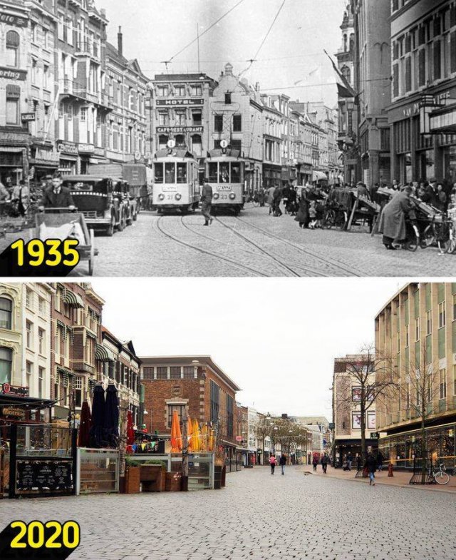 Famous Places In The Past And Now (20 pics)