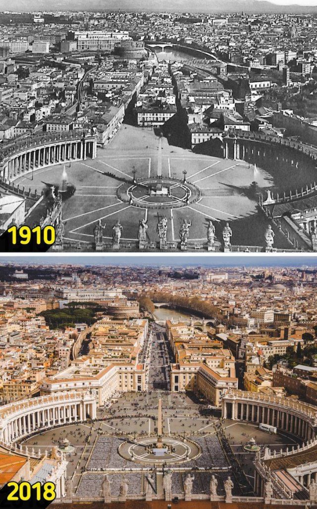 Famous Places In The Past And Now (20 pics)