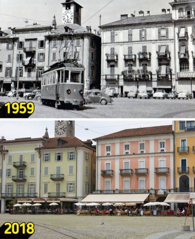 Famous Places In The Past And Now (20 pics)