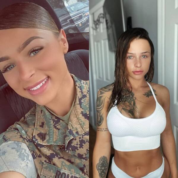 Girls With And Without Uniforms (63 pics)