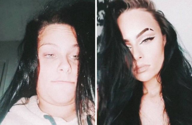 Girls With And Without Makeup (29 pics)