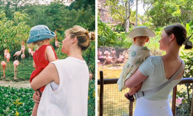 People Recreating Old Family Photos (14 pics)