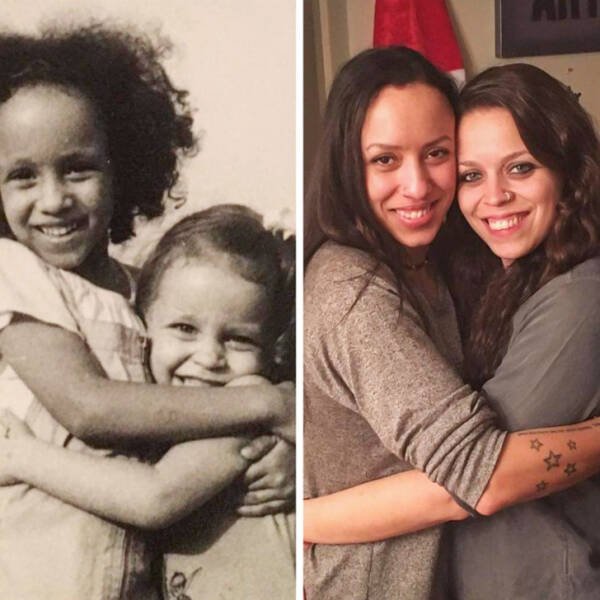 People Recreating Old Family Photos (14 pics)