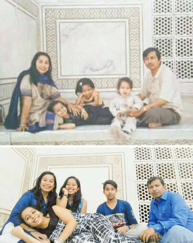 People Recreating Old Family Photos (14 pics)