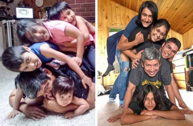 People Recreating Old Family Photos (14 pics)