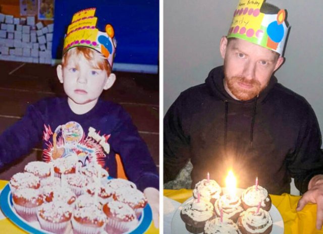 People Recreating Old Family Photos (14 pics)