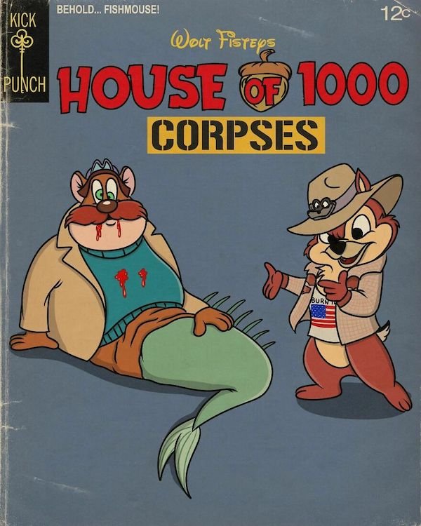 Cartoons Characters In Horror Movies (35 pics)