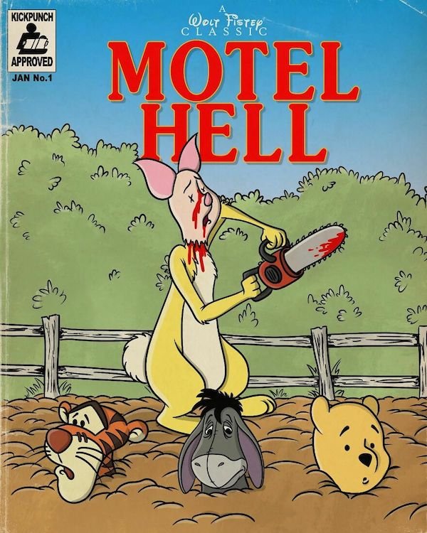 Cartoons Characters In Horror Movies (35 pics)