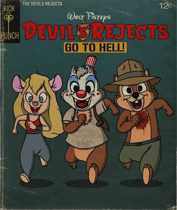 Cartoons Characters In Horror Movies (35 pics)